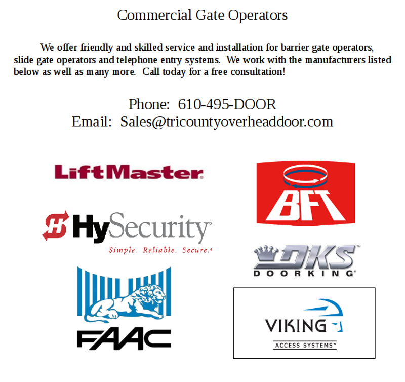 Contact Tri-County Overhead Doors