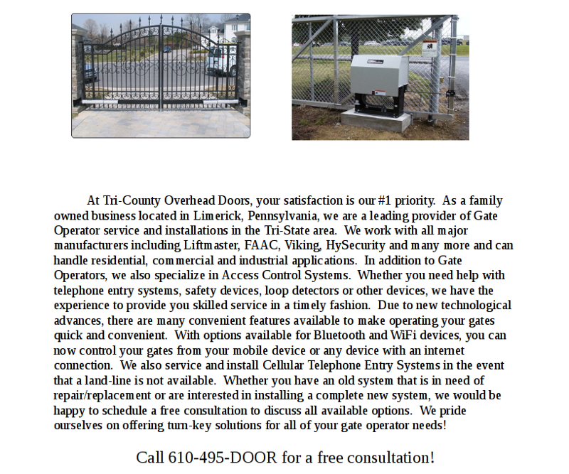 Gate operators